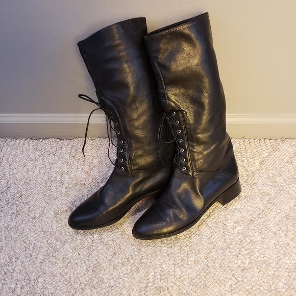 Stunning Italian Leather Black Boots - Picture 4 of 6